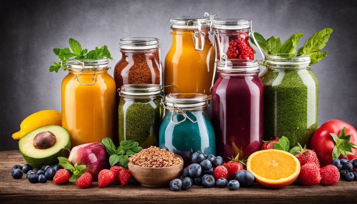 An image showing a diverse range of colorful and nutritious ingredients.